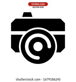 camera icon or logo isolated sign symbol vector illustration - high quality black style vector icons
