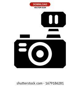 camera icon or logo isolated sign symbol vector illustration - high quality black style vector icons
