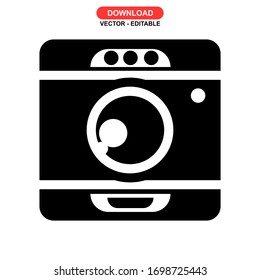 camera icon or logo isolated sign symbol vector illustration - high quality black style vector icons
