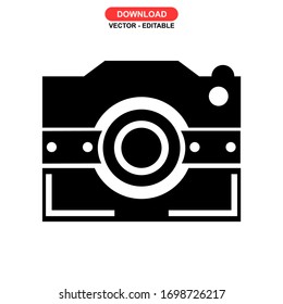 camera icon or logo isolated sign symbol vector illustration - high quality black style vector icons
