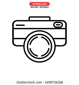 camera icon or logo isolated sign symbol vector illustration - high quality black style vector icons
