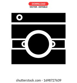 camera icon or logo isolated sign symbol vector illustration - high quality black style vector icons
