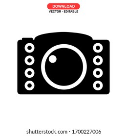 camera icon or logo isolated sign symbol vector illustration - high quality black style vector icons
