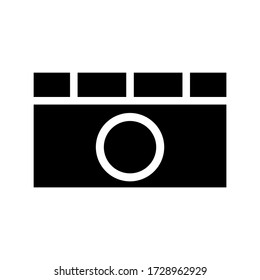icono de cámara o logotipo símbolo de signo aislado ilustración vectorial - iconos vectoriales de estilo negro de alta calidad
