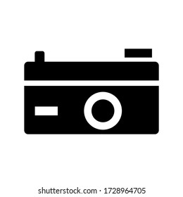 icono de cámara o logotipo símbolo de signo aislado ilustración vectorial - iconos vectoriales de estilo negro de alta calidad

