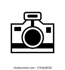 icono de cámara o logotipo símbolo de signo aislado ilustración vectorial - iconos vectoriales de estilo negro de alta calidad
