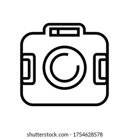 icono de cámara o logotipo símbolo de signo aislado ilustración vectorial - iconos vectoriales de estilo negro de alta calidad
