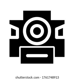 icono de cámara o logotipo símbolo de signo aislado ilustración vectorial - iconos vectoriales de estilo negro de alta calidad
