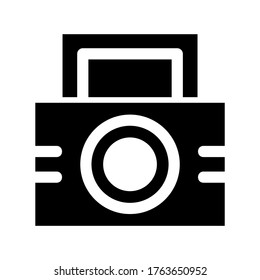 Icono de cámara o logotipo símbolo de signo aislado ilustración vectorial - iconos vectoriales de estilo negro de alta calidad
