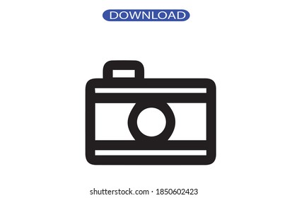 camera icon or logo isolated sign symbol vector illustration - high quality black style vector icons.