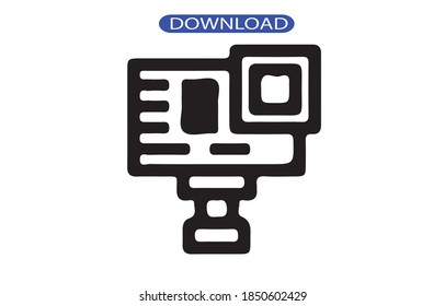 camera icon or logo isolated sign symbol vector illustration - high quality black style vector icons.