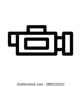 icono de cámara o logotipo símbolo de signo aislado ilustración vectorial - iconos vectoriales de estilo negro de alta calidad
