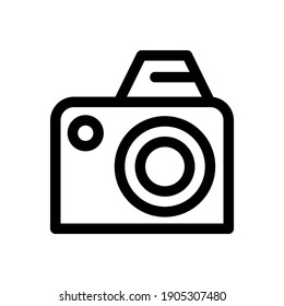 icono de cámara o logotipo símbolo de signo aislado ilustración vectorial - iconos vectoriales de estilo negro de alta calidad
