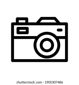 icono de cámara o logotipo símbolo de signo aislado ilustración vectorial - iconos vectoriales de estilo negro de alta calidad

