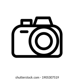 icono de cámara o logotipo símbolo de signo aislado ilustración vectorial - iconos vectoriales de estilo negro de alta calidad

