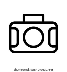 icono de cámara o logotipo símbolo de signo aislado ilustración vectorial - iconos vectoriales de estilo negro de alta calidad
