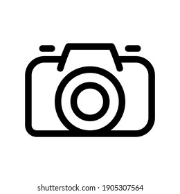icono de cámara o logotipo símbolo de signo aislado ilustración vectorial - iconos vectoriales de estilo negro de alta calidad
