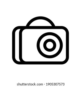 icono de cámara o logotipo símbolo de signo aislado ilustración vectorial - iconos vectoriales de estilo negro de alta calidad
