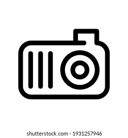 icono de cámara o logotipo símbolo de signo aislado ilustración vectorial - iconos vectoriales de estilo negro de alta calidad
