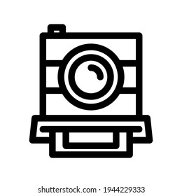 icono de cámara o logotipo símbolo de signo aislado ilustración vectorial - iconos vectoriales de estilo negro de alta calidad
