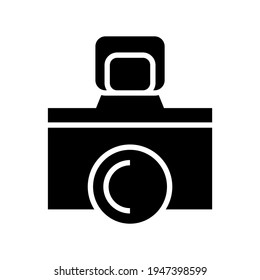 icono de cámara o logotipo símbolo de signo aislado ilustración vectorial - iconos vectoriales de estilo negro de alta calidad
