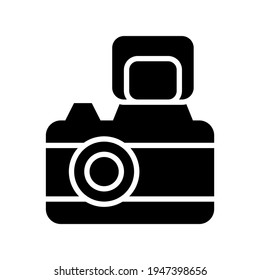 icono de cámara o logotipo símbolo de signo aislado ilustración vectorial - iconos vectoriales de estilo negro de alta calidad
