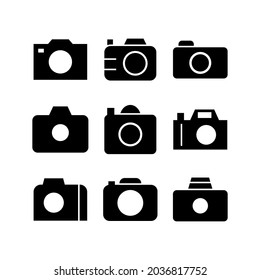 icono de la cámara o logotipo símbolo de signo aislado ilustración vectorial - Colección de iconos vectoriales de estilo negro de alta calidad
