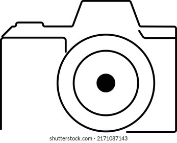 icono de cámara o logotipo símbolo de signo aislado ilustración vectorial - iconos vectoriales de estilo negro de alta calidad