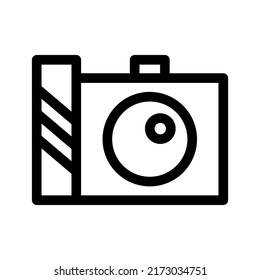 icono de cámara o logotipo símbolo de signo aislado ilustración vectorial - iconos vectoriales de estilo negro de alta calidad
