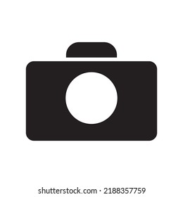 icono de cámara o logotipo símbolo de signo aislado ilustración vectorial - iconos vectoriales de estilo negro de alta calidad
