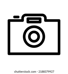 icono de cámara o logotipo símbolo de signo aislado ilustración vectorial - iconos vectoriales de estilo negro de alta calidad
