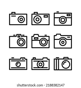 icono de cámara o logotipo símbolo de signo aislado ilustración vector - Colección de iconos vectoriales de estilo negro de alta calidad
