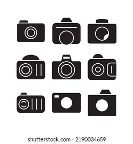 icono de cámara o logotipo símbolo de signo aislado ilustración vector - Colección de iconos vectoriales de estilo negro de alta calidad
