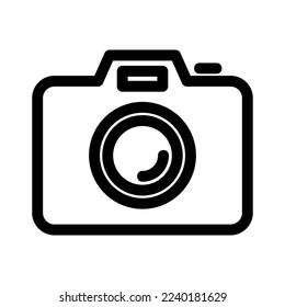 icono de cámara o logotipo símbolo de signo aislado ilustración vectorial - iconos vectoriales de estilo negro de alta calidad
