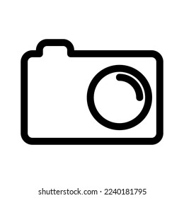 icono de cámara o logotipo símbolo de signo aislado ilustración vectorial - iconos vectoriales de estilo negro de alta calidad
