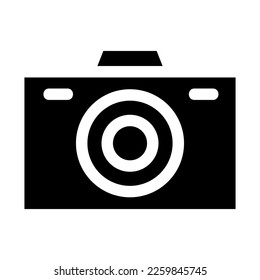 icono de cámara o logotipo símbolo de signo aislado ilustración vectorial - iconos vectoriales de estilo negro de alta calidad