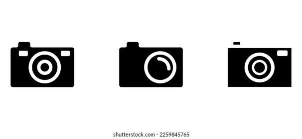 camera icon or logo isolated sign symbol vector illustration - high quality black style vector icons