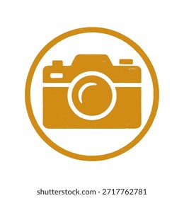 Vector del sello del logotipo del icono de la cámara en el fondo blanco
Icono de sello de Vector