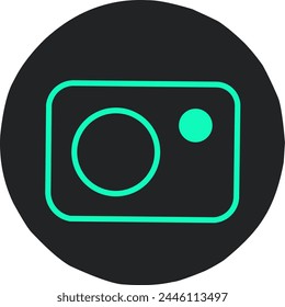 camera icon or logo simple design vector