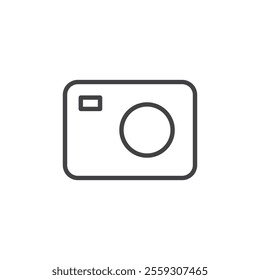 Camera icon Logo symbol outline set