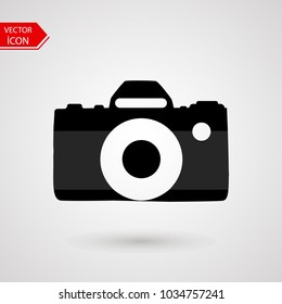 Camera Icon Logo in trendy flat style isolated on white background.