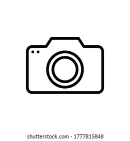 Camera Icon Logo Vector Isolated. Travel and Tourism Icon Set. Editable Stroke and Pixel Perfect.