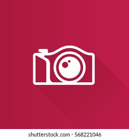 Camera icon in Metro user interface color style. Photography mirror less digital