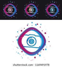 Camera Icon - Modern Colorful Vector Illustration - Isolated On Black And White Background