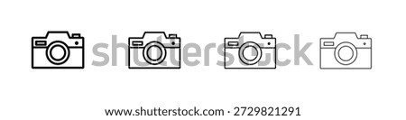 Camera icon in modern stroke line style. Vector 10 eps