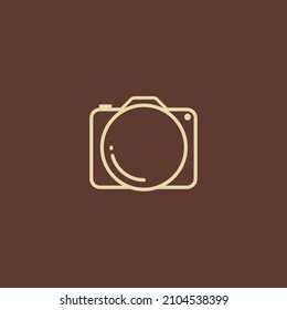 Camera Icon Modern Style For App Ui Brown Logo With Beige Background