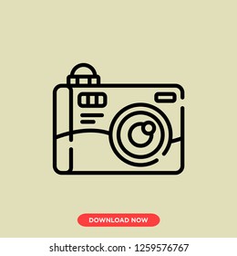 Camera icon modern vector style. Photo camera icon for web and app. Photo camera icon concept.