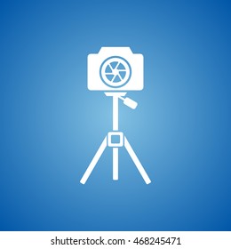 Camera Icon on blue color.