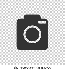 Camera icon on isolated background. Flat vector illustration.