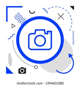 Camera icon on modern background	
